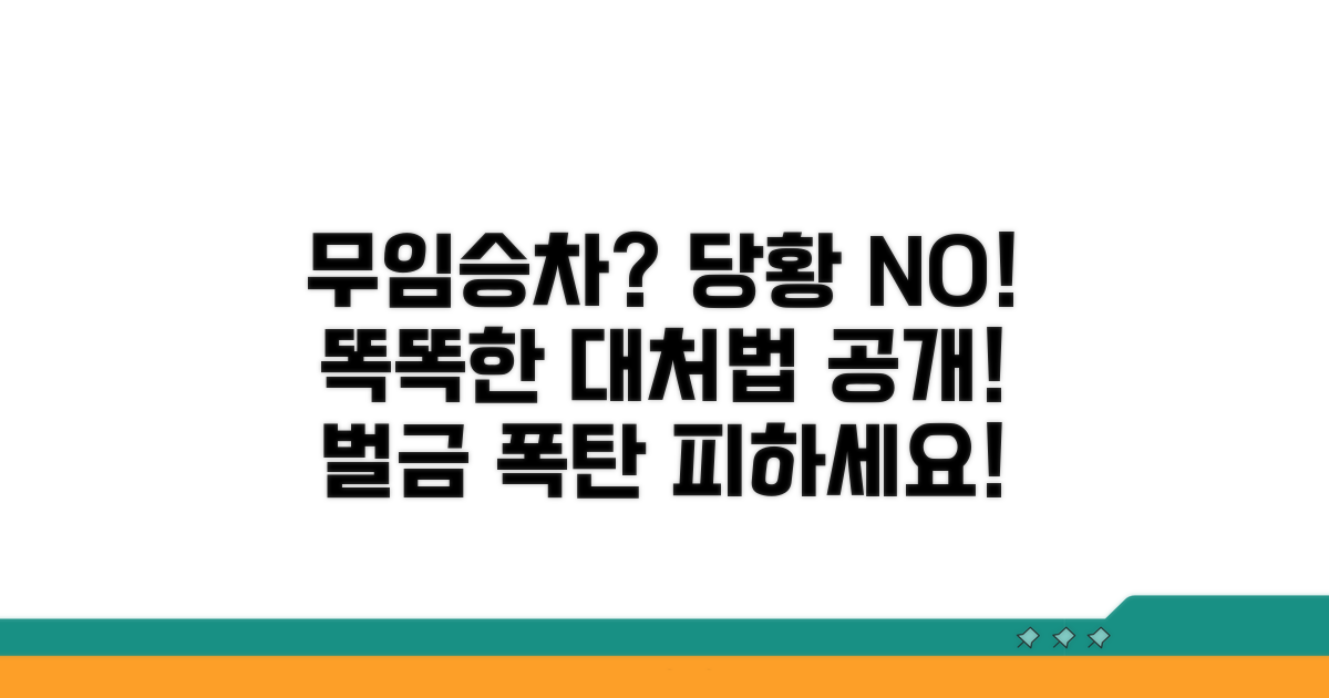 무임승차 적발 시 대처법