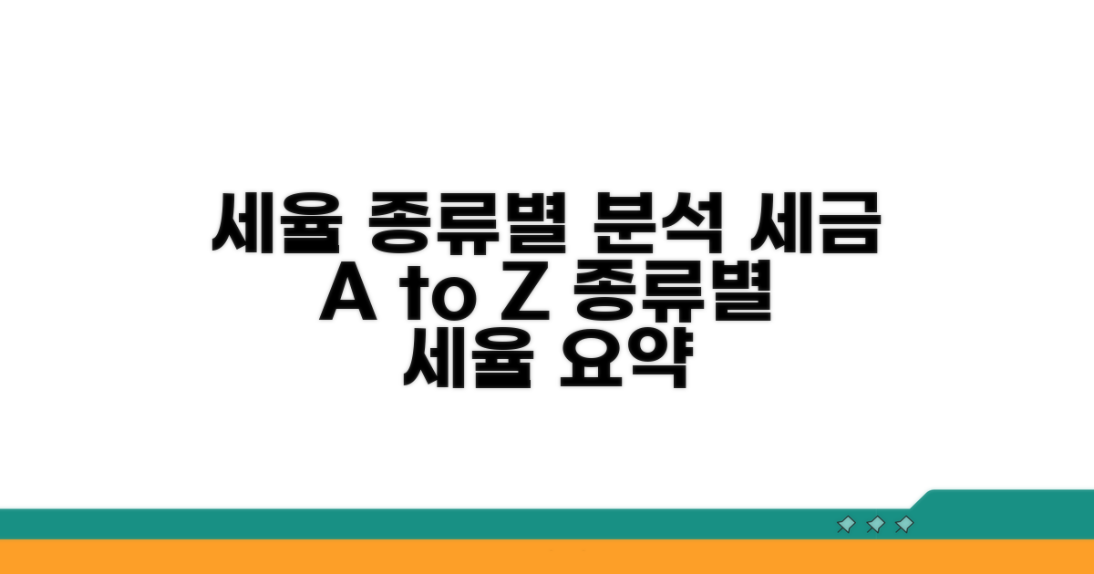 적용 대상과 세율 종류별 분석