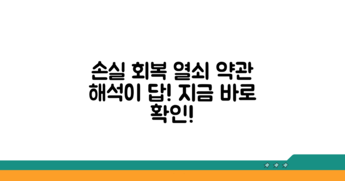 손실 회수, 약관 해석이 핵심 열쇠
