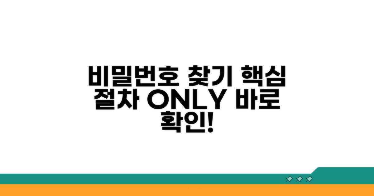비밀번호 찾는 핵심 절차 따라하기