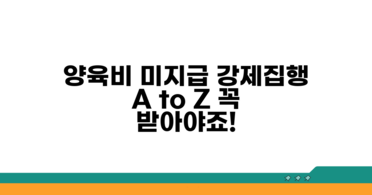 양육비 미지급 강제집행 기본 개념
