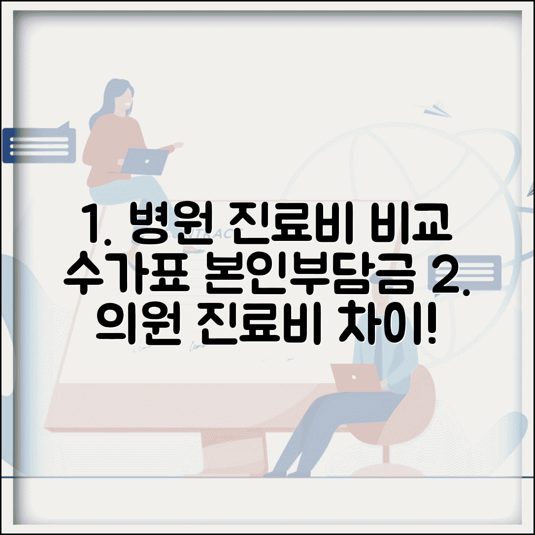 의원 병원 진료비 차이 | 수가표 + 본인부담금 비교