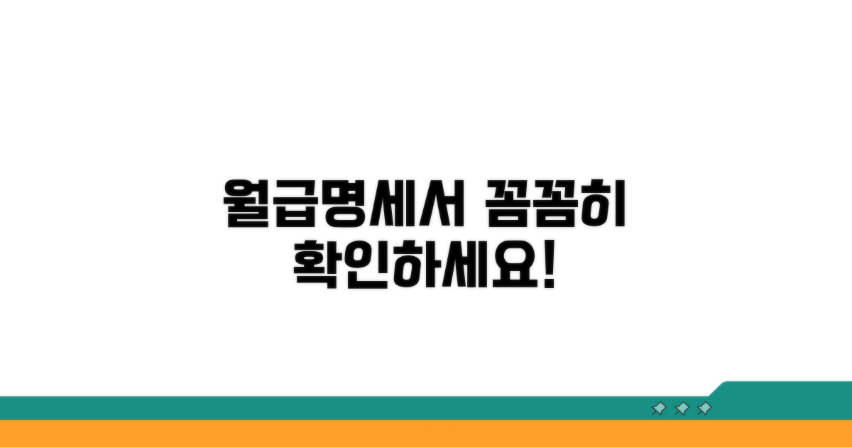 월급명세서, 꼼꼼히 확인하기