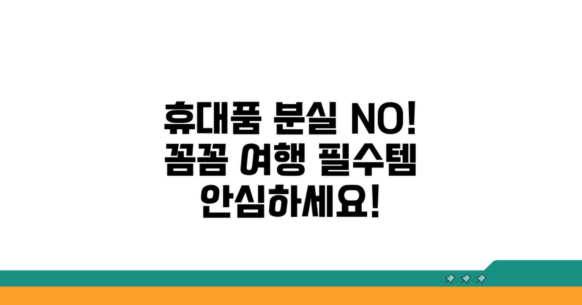 휴대품 손해, 꼼꼼히 챙겨 여행하세요