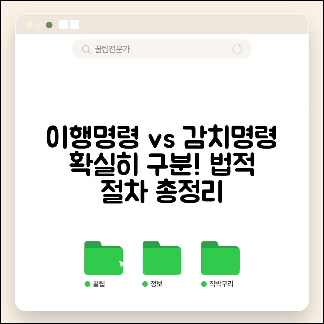 이행명령 감치명령 차이 | 이행명령과 감치명령 구분 및 절차