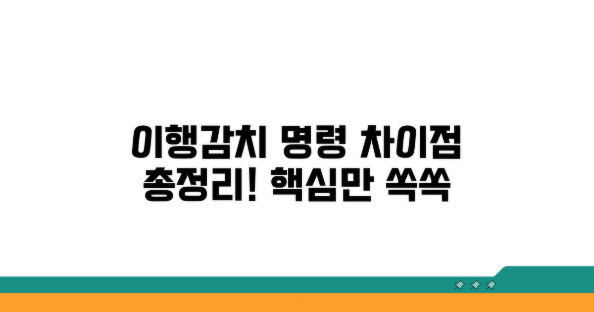 이행명령과 감치명령 핵심 차이