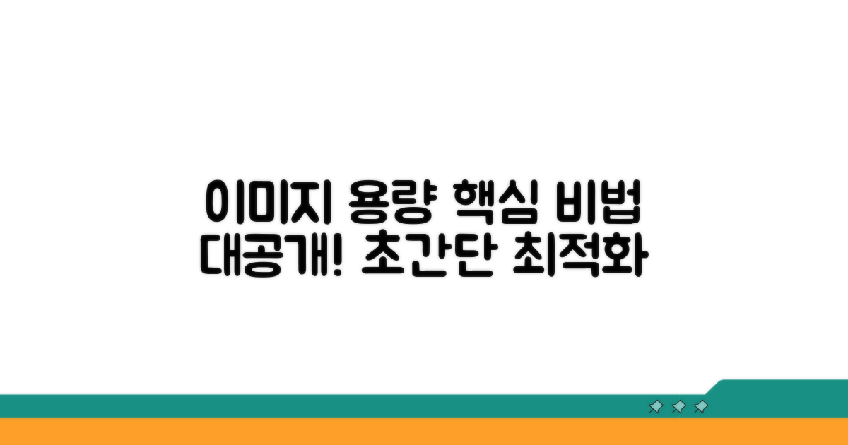 이미지 용량 최적화 핵심 비법