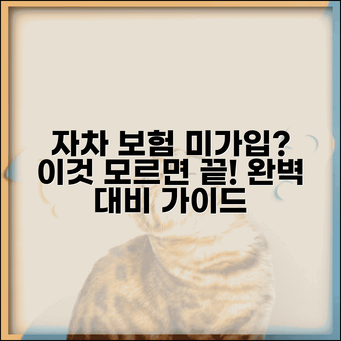 자차 보험 미가입 위험성 대처법 | 자차보험 미가입 시 완벽 대응 가이드