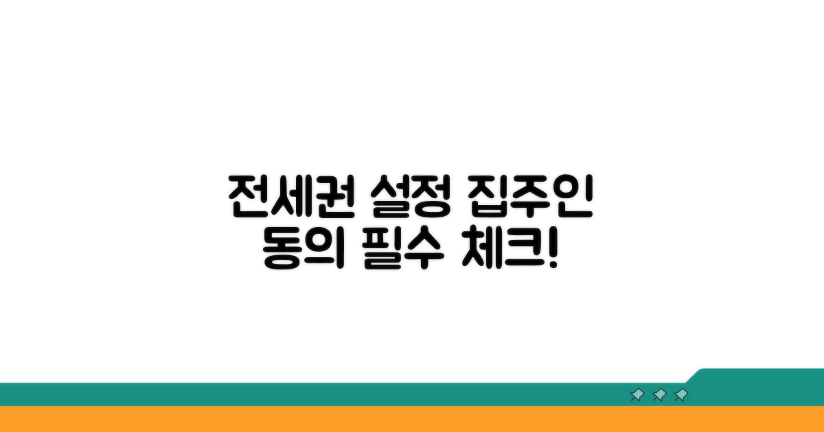 집주인 동의, 전세권 설정 핵심
