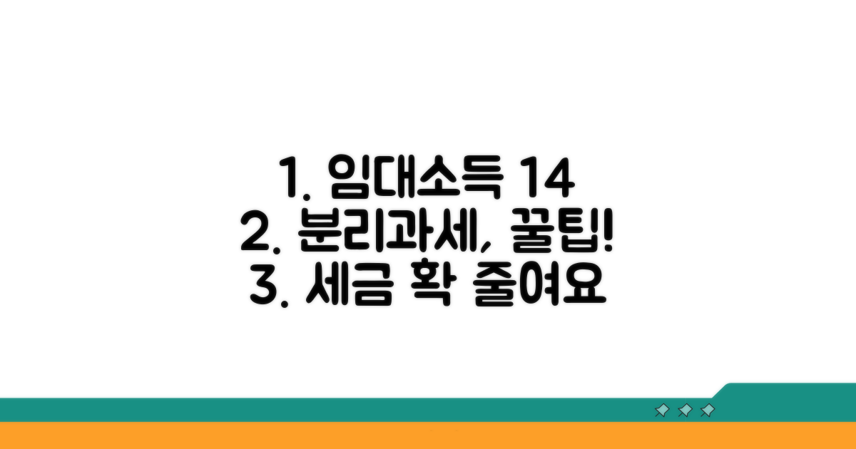 임대소득세 14% 분리과세 장점