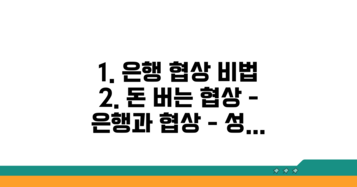 은행과 협상하는 노하우