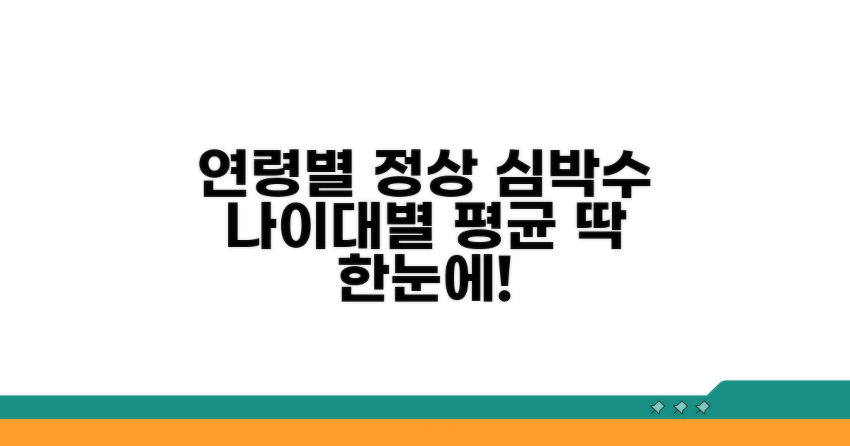 연령별 정상 심박수 한눈에 보기