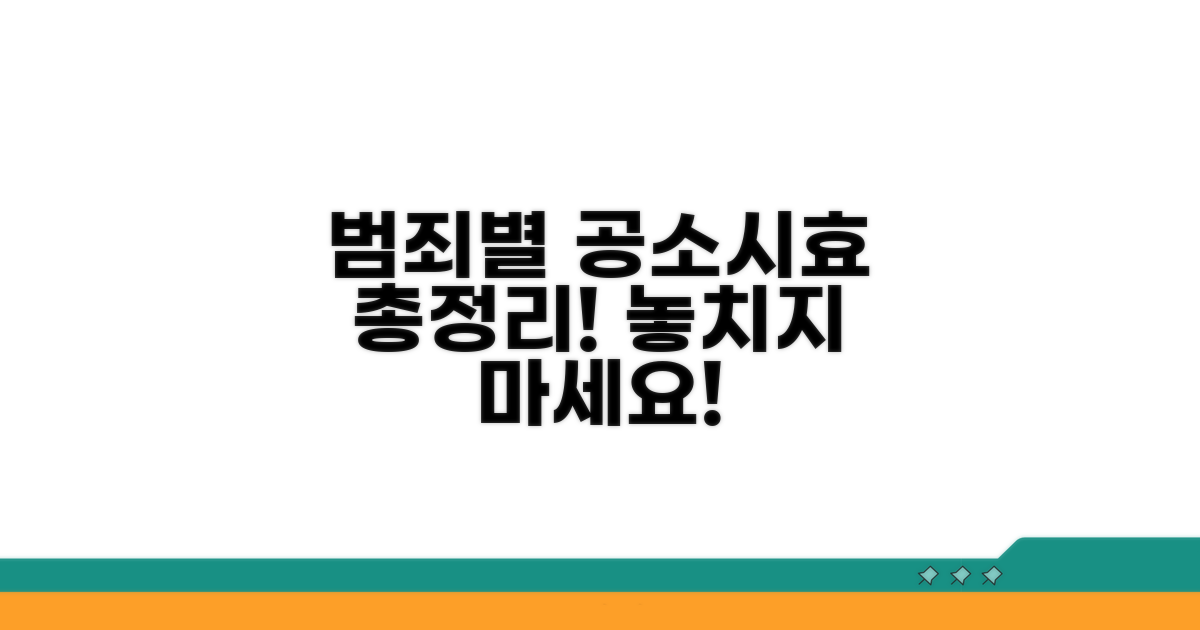 범죄유형별 공소시효 총정리