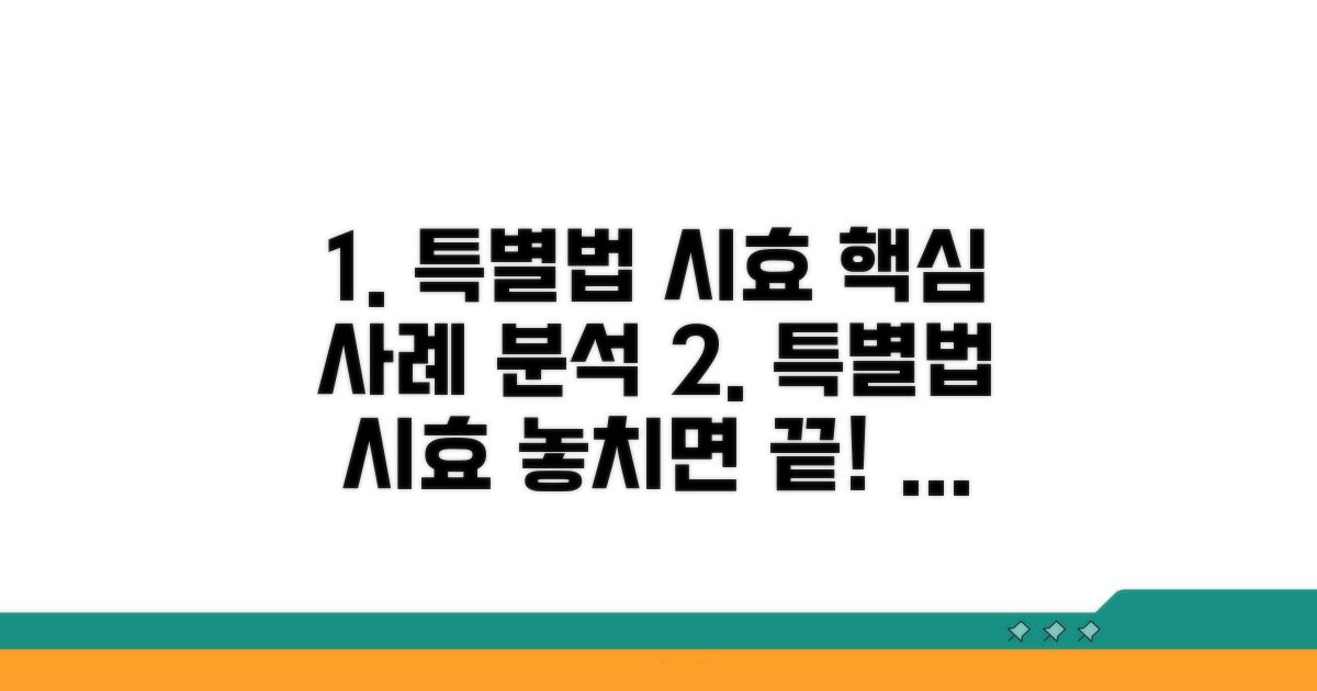 특별법 적용 시효 사례 분석