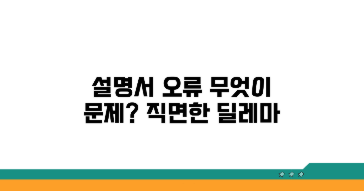 설명서 오류, 무엇이 문제일까?