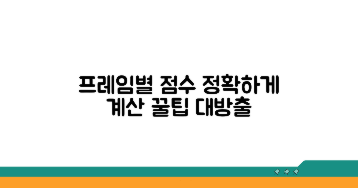 프레임별 점수 계산 방법