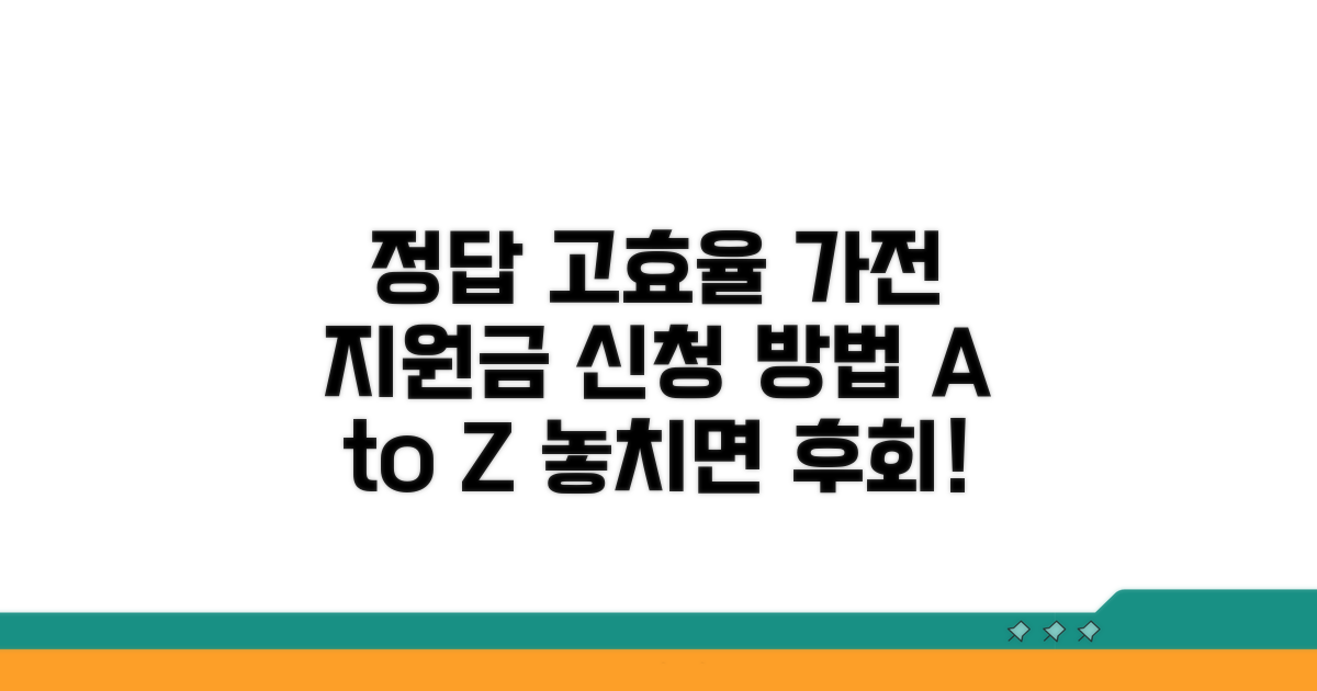 고효율 가전 구매 지원금 신청 절차