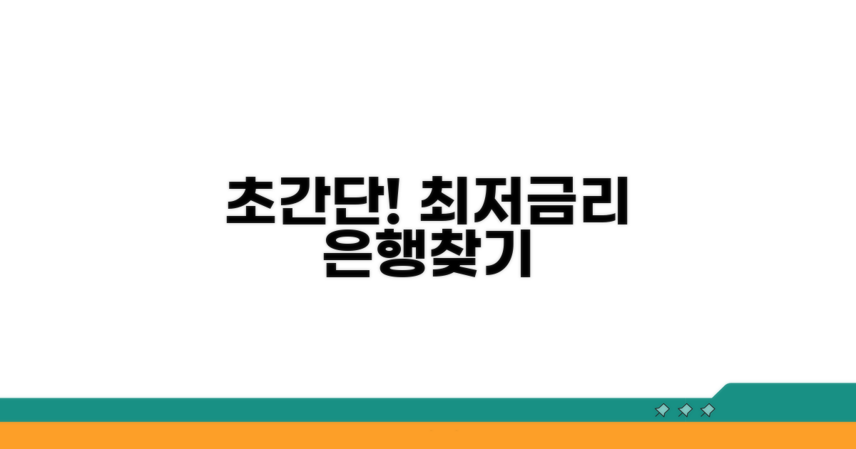 내게 맞는 최저금리 은행 찾기