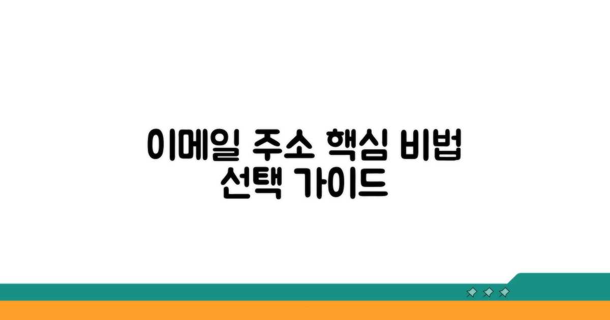 이메일 주소 선택 노하우