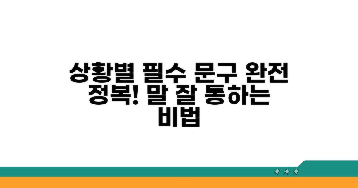 상황별 필수 문구 완전정복