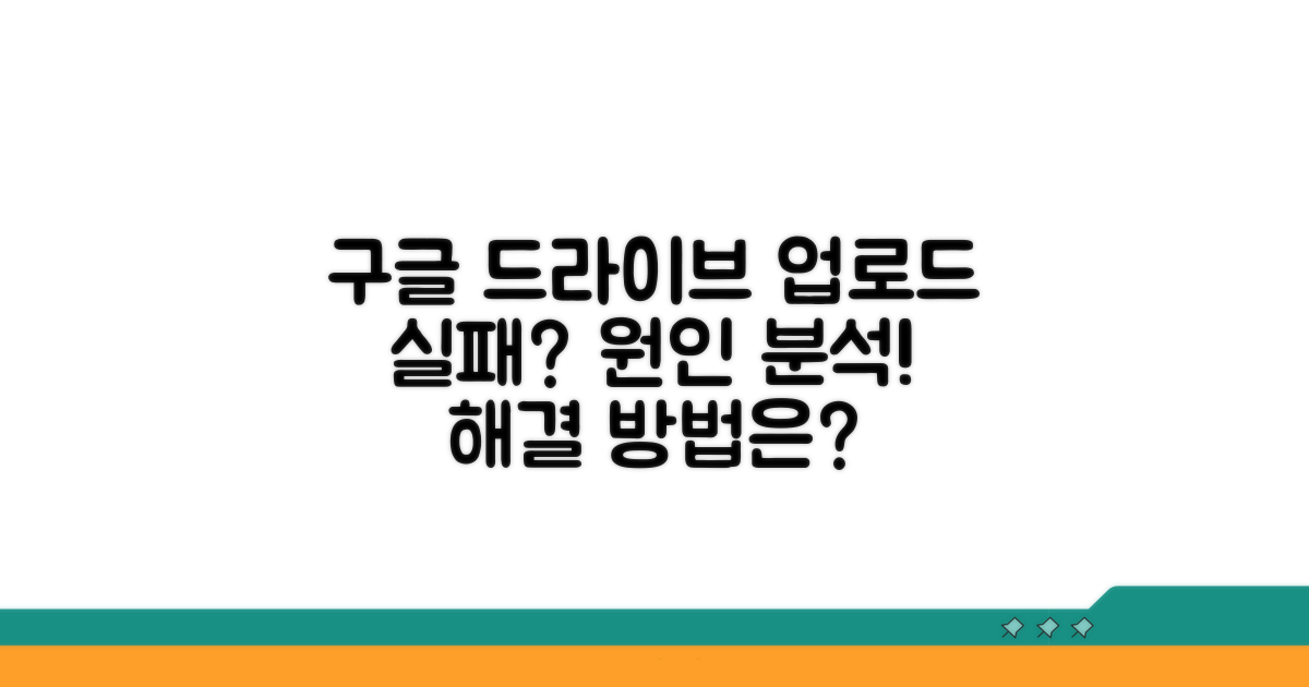 구글 드라이브 업로드 실패 원인 분석