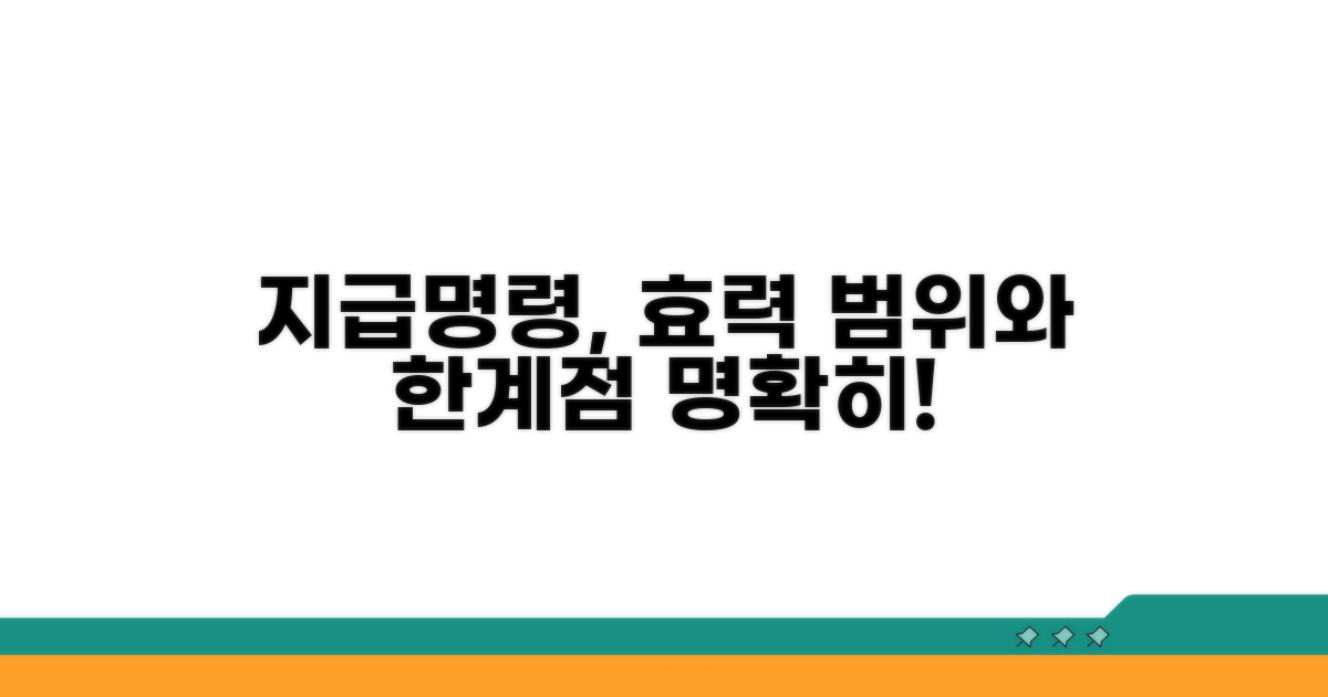지급명령 기판력 범위와 한계
