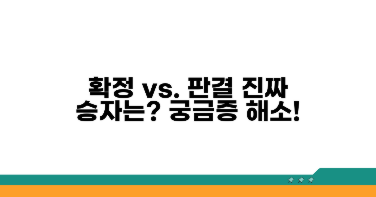 확정 판결과의 차이점 비교