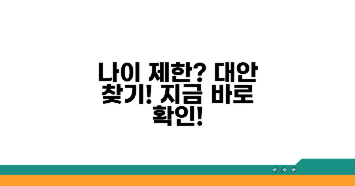 나이 제한 초과 시 대안은?