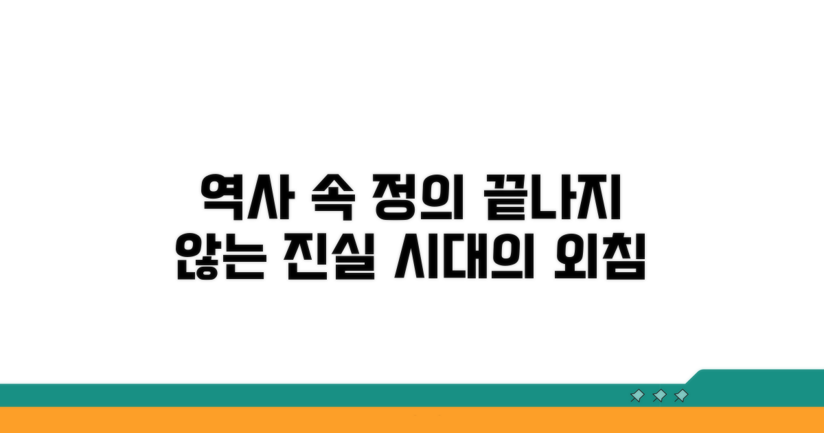 끝나지 않는 정의, 역사 속 사례들