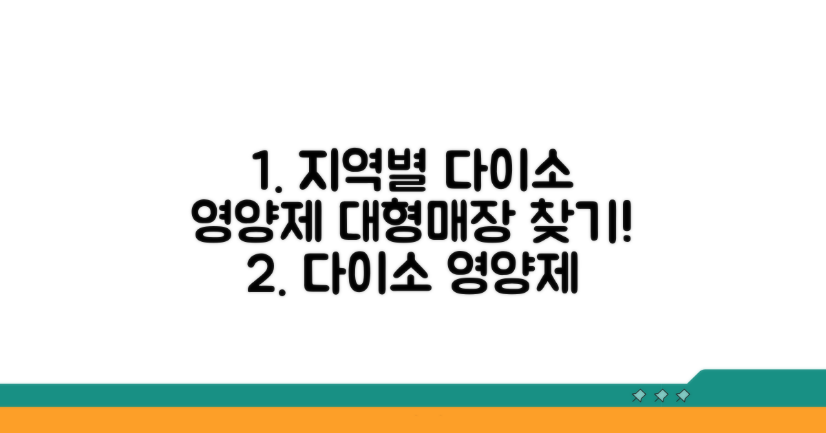 지역별 다이소 영양제 대형 매장