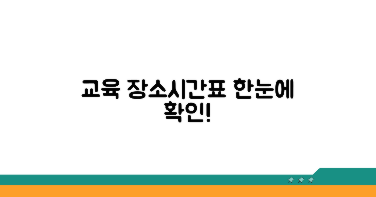 교육 장소와 시간표 확인하기