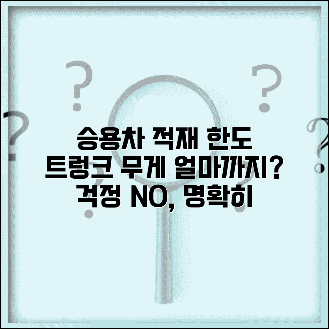 승용차 적재물 무게 제한 있는지 | 승용차 트렁크 적재 한도