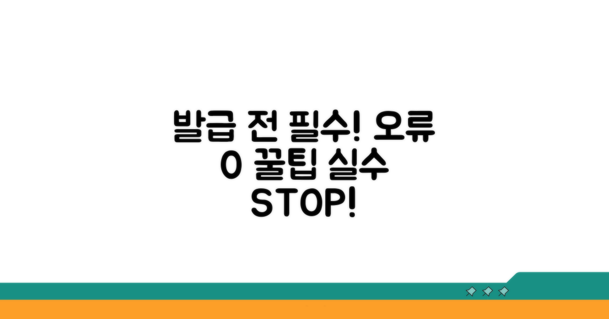 발급 전 주의사항과 오류 방지 팁