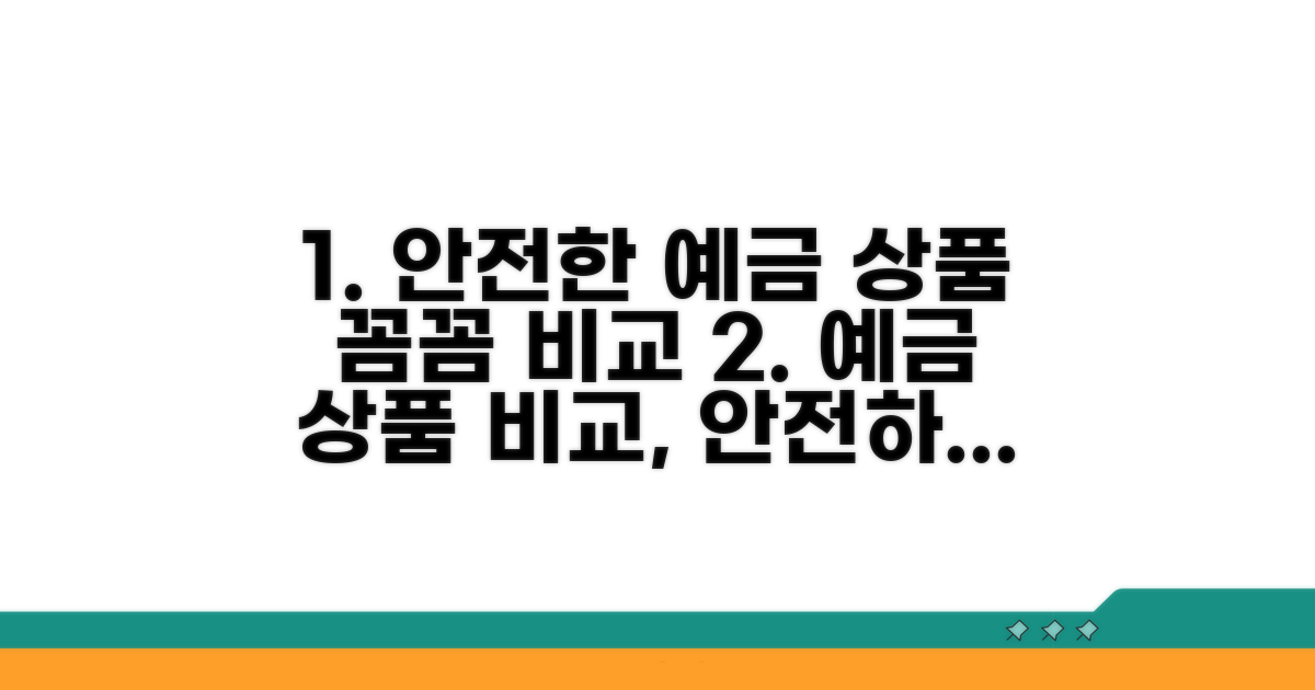 안전한 예금 상품 꼼꼼 비교
