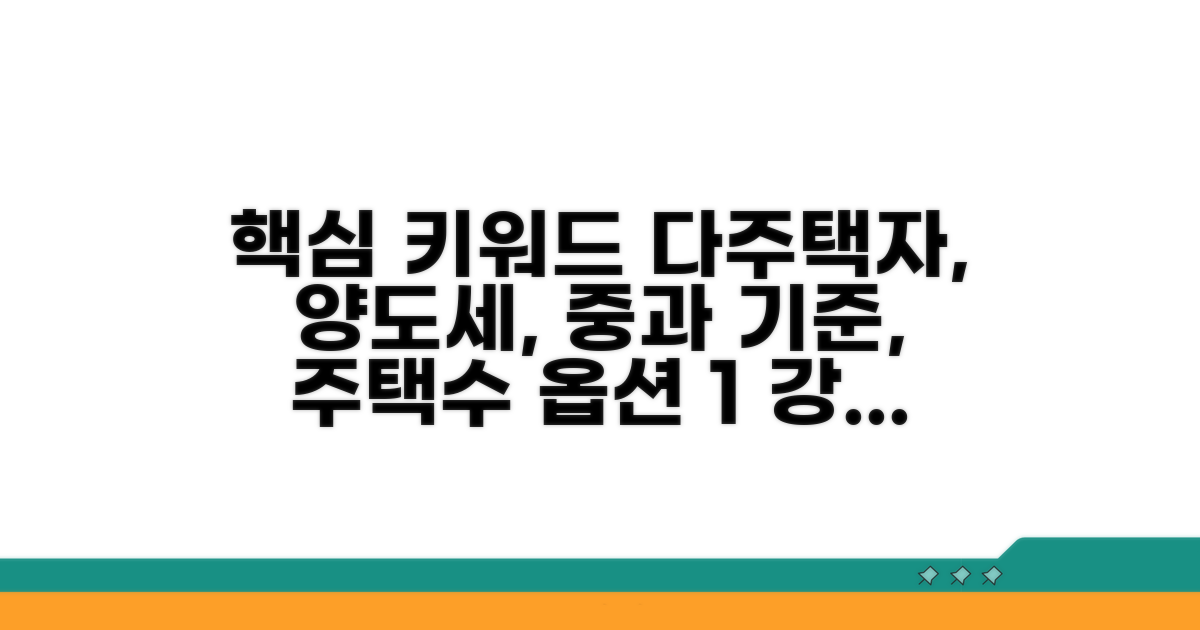 다주택자 양도세 중과 기준 주택수