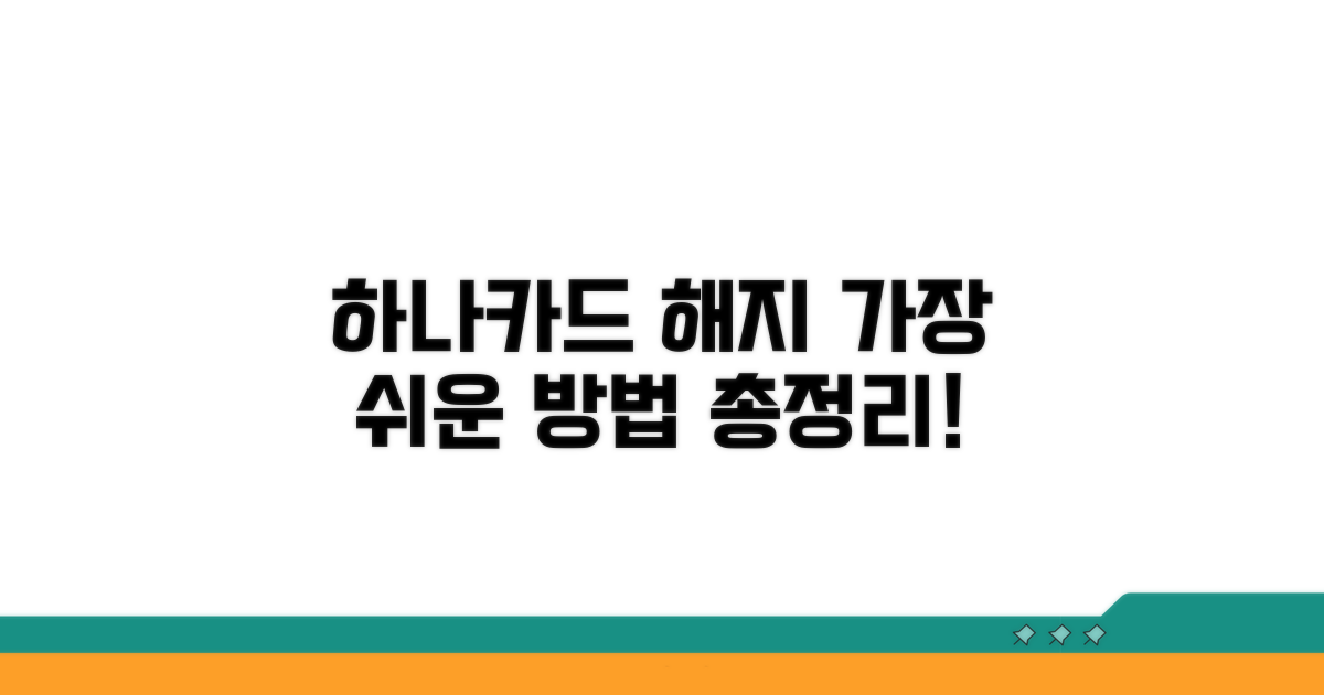 하나카드 해지 방법 총정리