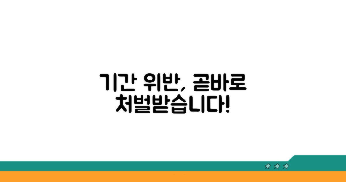 기간 위반 시 구체적인 처벌 내용은?