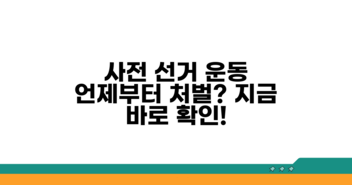 사전 선거 운동, 언제부터 처벌될까