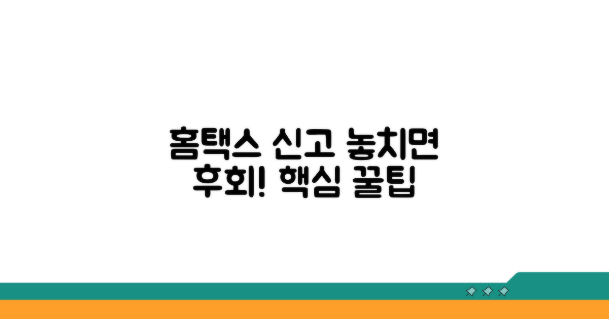 홈택스 신고 시 주의사항과 팁