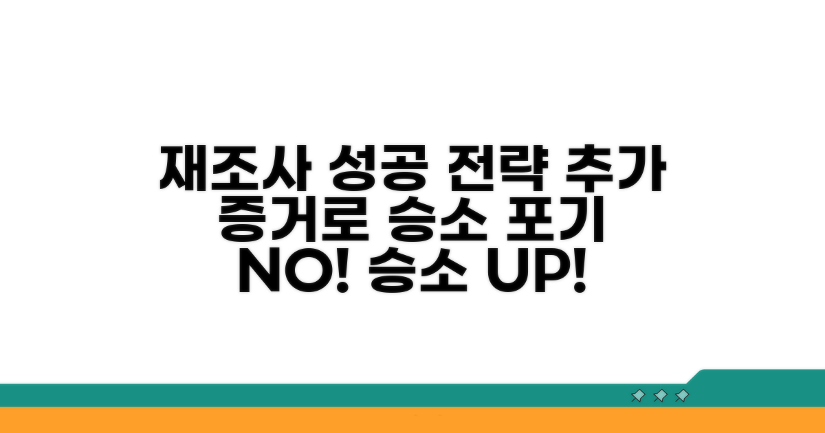 재조사 신청, 추가 증거 확보 전략