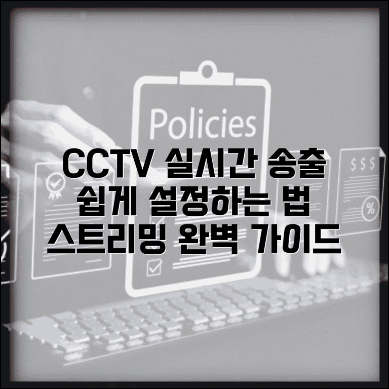 cctv 실시간 송출 방법 스트리밍 설정 | CCTV 실시간 송출 완벽 가이드