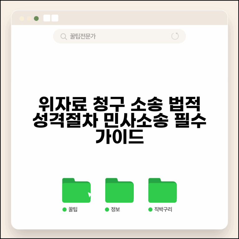위자료 청구의 소 민사소송 | 위자료 청구 소송의 법적 성격과 절차적 요건