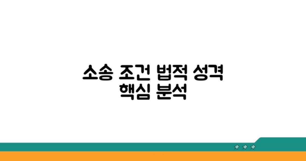 소송 조건 및 법적 성격 분석