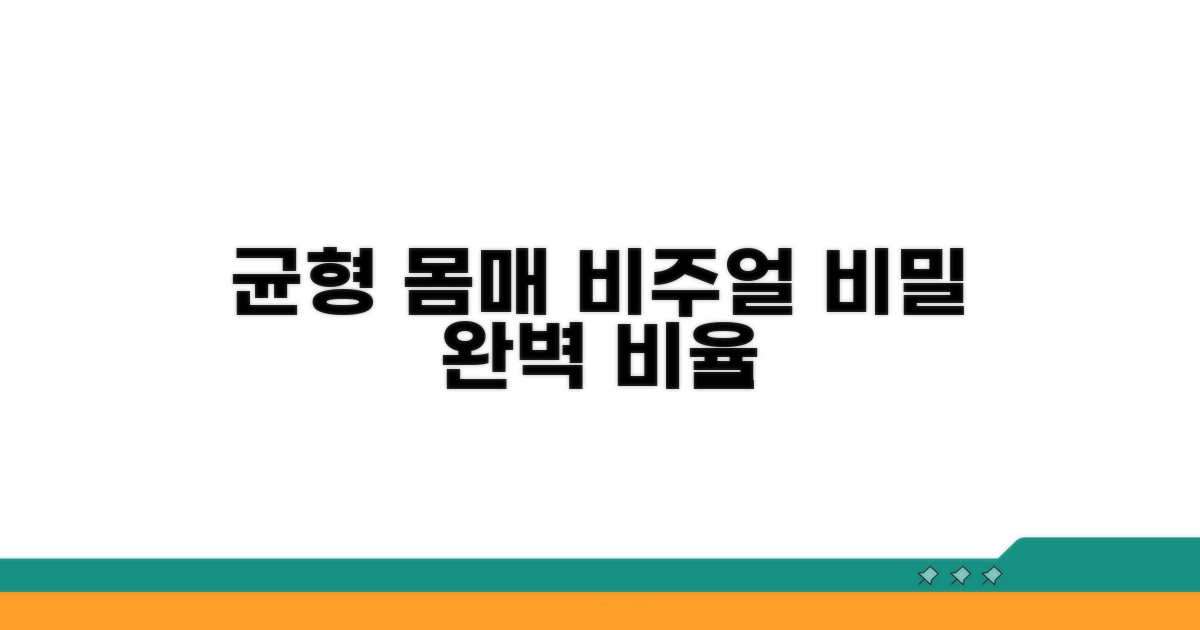 균형 잡힌 몸매, 비주얼 판단 기준 분석