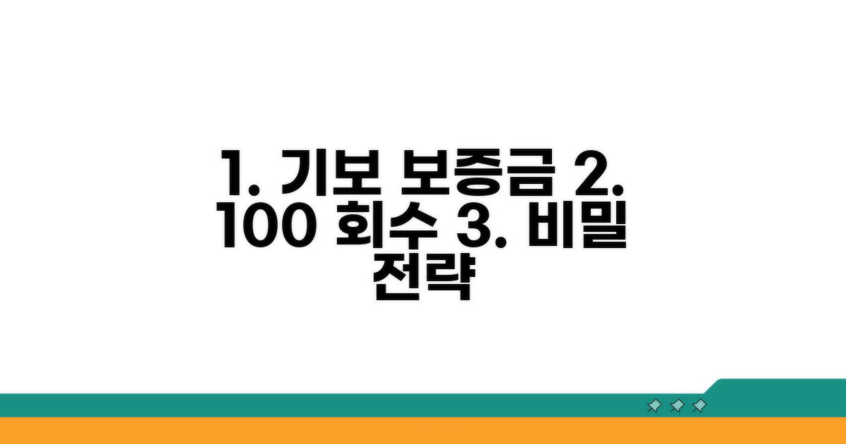 효과적인 기보 보증금 회수 전략