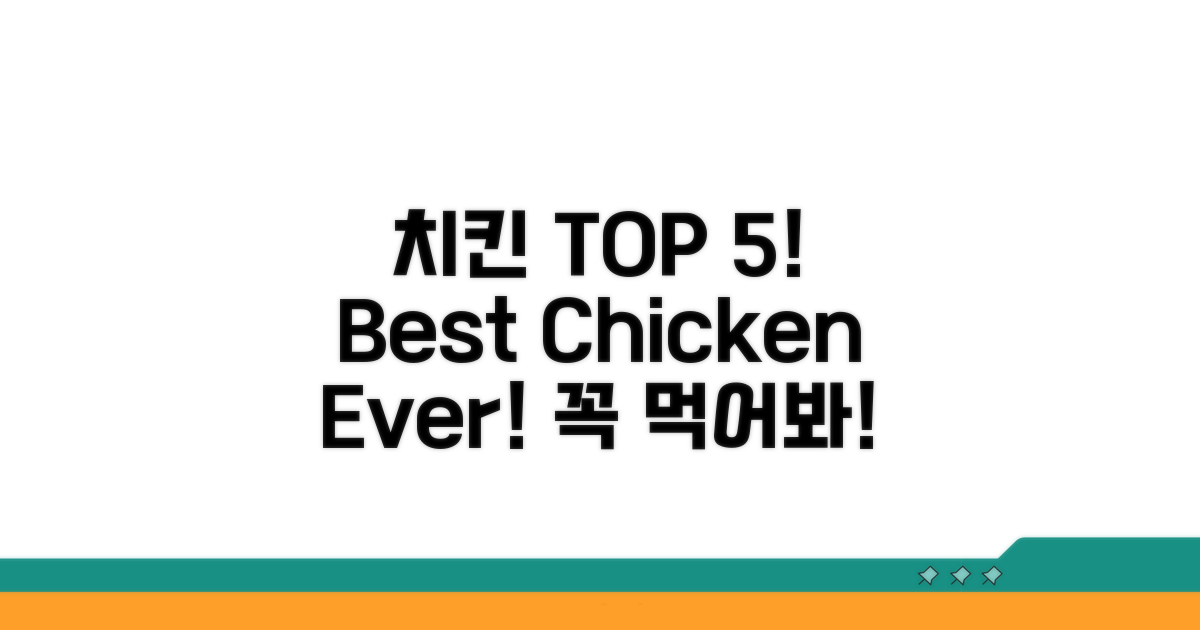 인기 치킨 브랜드 TOP 5