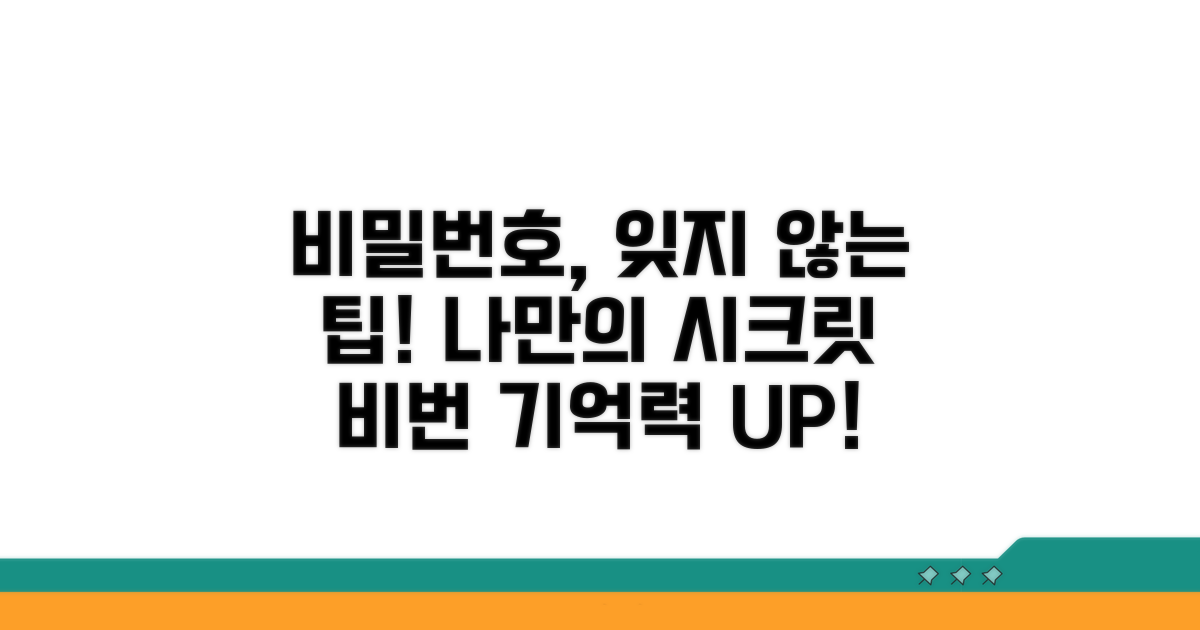나만의 비밀번호, 잊지 않고 기억하는 팁
