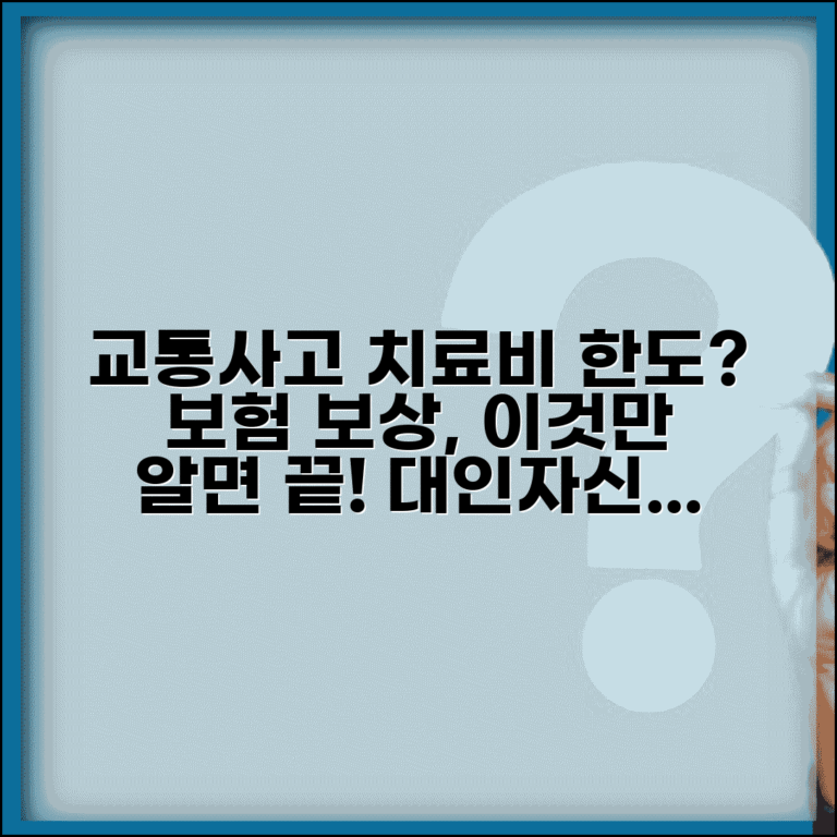 교통사고 피해자 치료비 한도 있나요 | 치료비 한도 | 대인배상 | 자기신체사고 | 보험 보상 범위