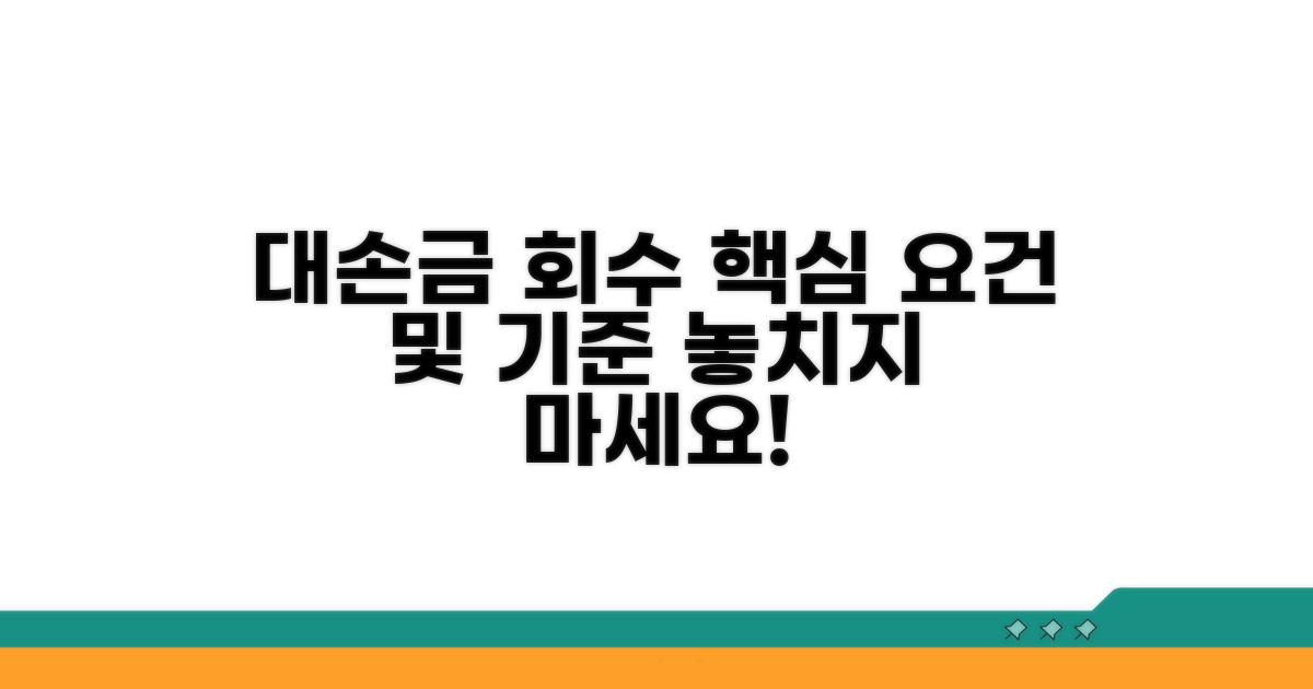대손금 회수 기준과 핵심 요건