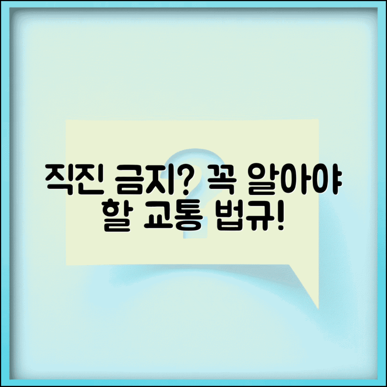 직진금지 구간 표지판 의미 확인 | 직진 금지 교통법규 완벽 이해 가이드